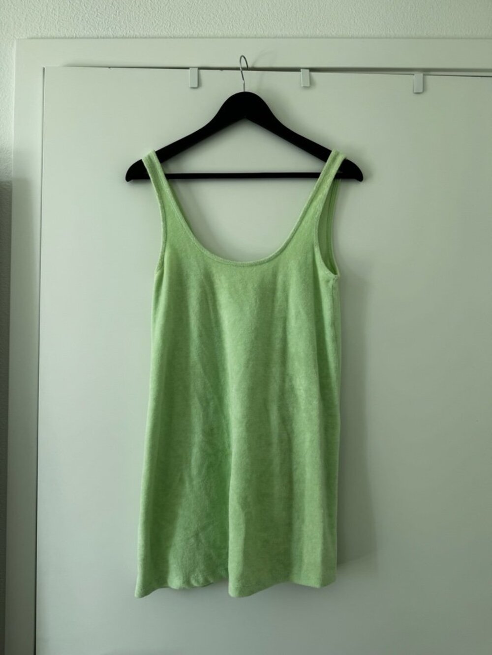 Zara Light Green Terry Shift Mini Dress/Cover-Up - Small